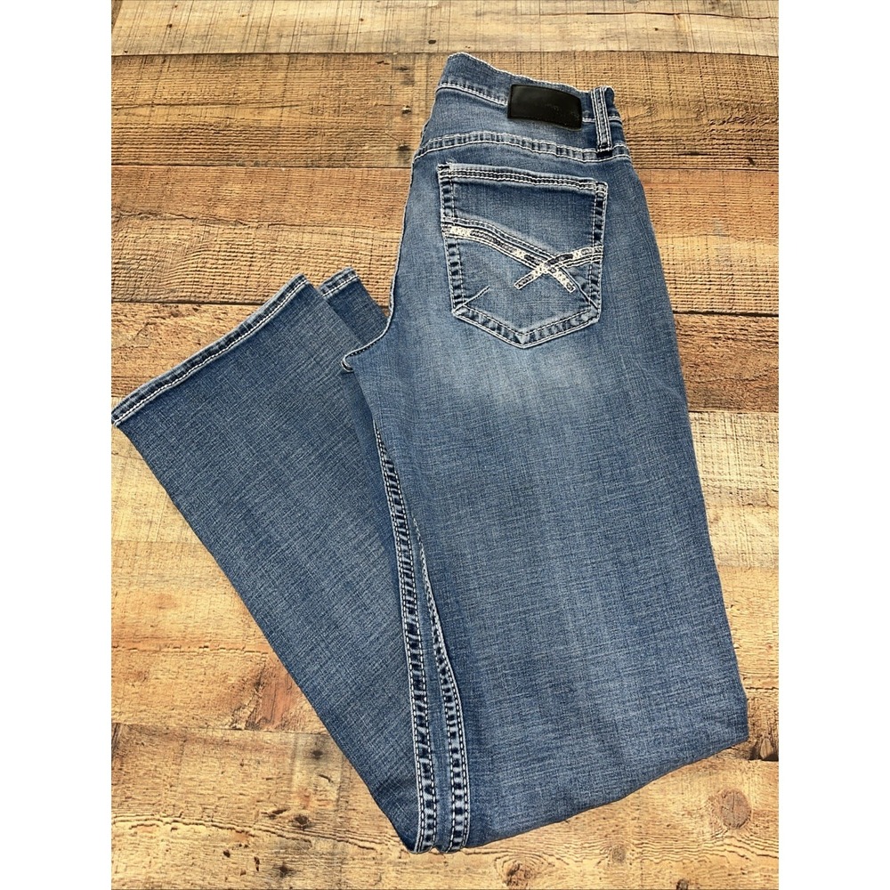 BKE Jake Straight Leg Jeans Men's Sz 34 Medium Wash Stretch(2670)